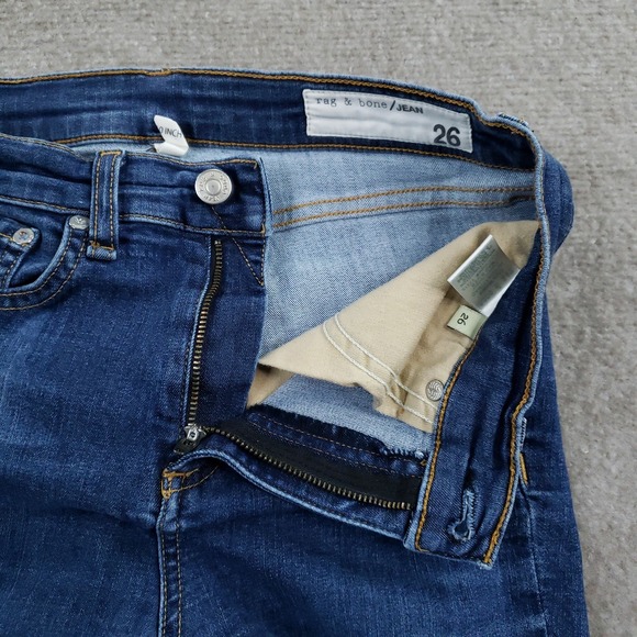 Rag & Bone Jeans Womens 26 Blue 10 Inch Ankle Skinny Mad River Mid Rise Stretch - Picture 10 of 16